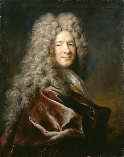 Portret van een man in een paarse mantel door Nicolas de Largillière